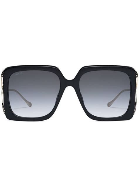 gucci pineapple rectangular-frame sunglasses|gucci oversize rectangular sunglasses.